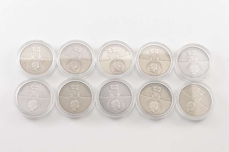 2009-2017 Cook Islands $5 25g .925 Silver 10 Coin Set - Box & COA