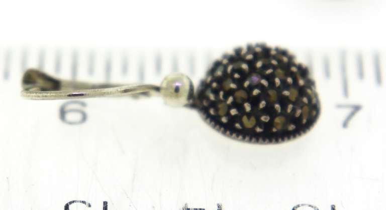 Sterling Silver Marcasite Dangle Earrings