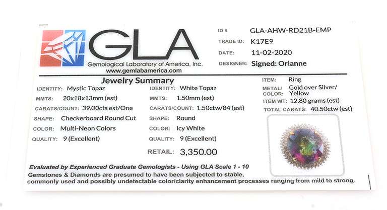 Dynamic Mystic Topaz & White Topaz Ring in Vermeil