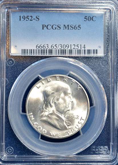 1952 S PCGS MS65 50 C
