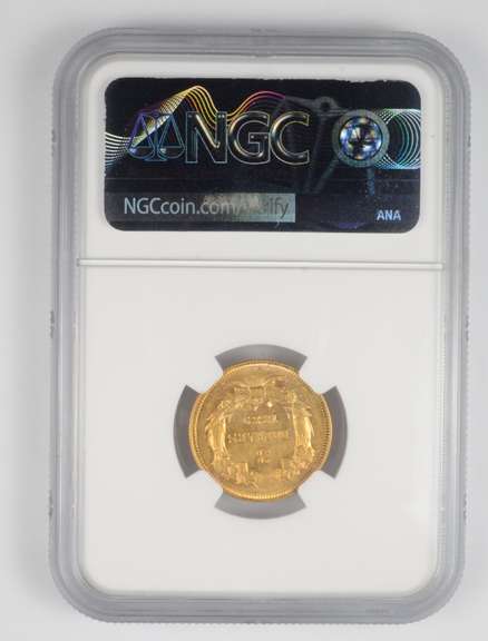 AU58 1889 $3 Indian Head Gold Three Dollar Piece - Graded NGC