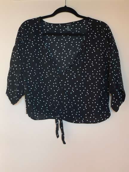 Polkadot Button Down Tie Top