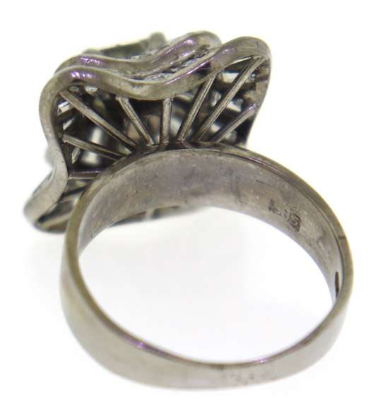 Magnificent 14kt White Gold 2CTW Baguette Ballerina Ring