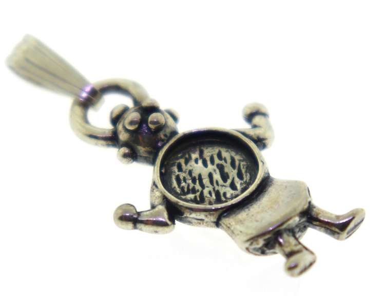Sterling Silver Hopi Koyemsi Pendant