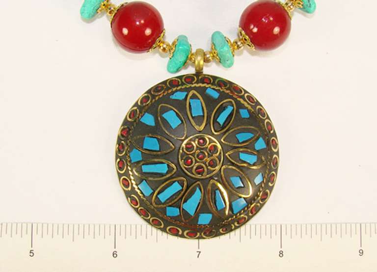 Vintage Ethnic Art Handcrafted Beaded Necklace Set