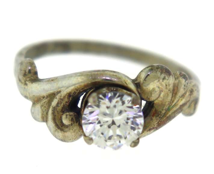 Sterling Silver Solitaire Ring