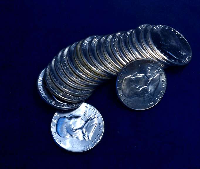 Roll of BU  Franklin Half  Dollars 1961