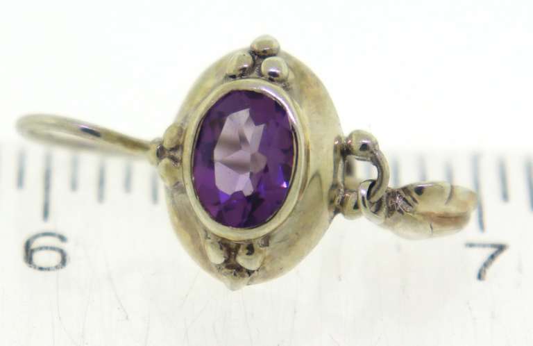 Sterling Silver Amethyst Dangle Earrings