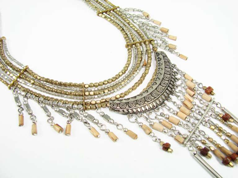 Very Charming Beaded Ethnic Art & Craft Necklace