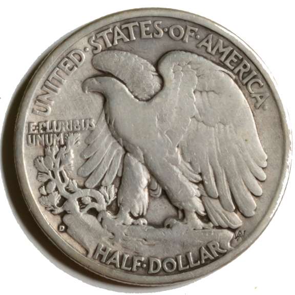 Semi Key 1938 D Half Dollar