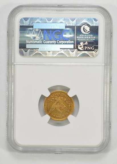 AU50 1857-O $2.50 Liberty Head Gold Quarter Eagle