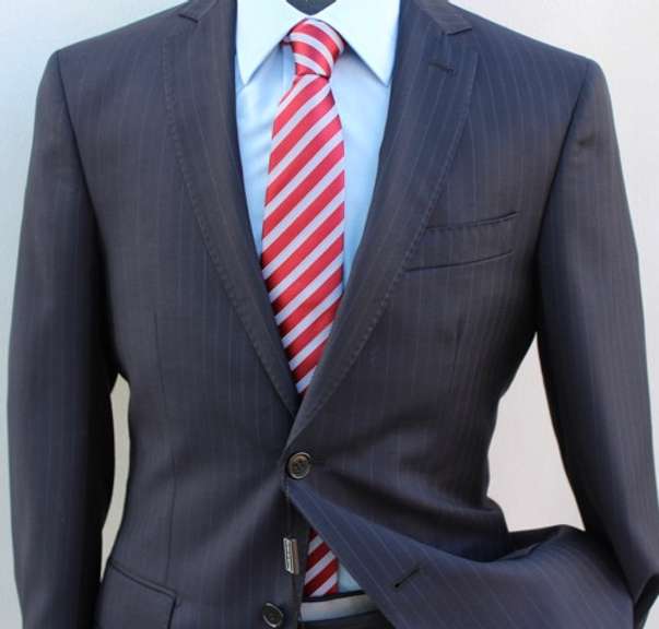 An Eye Catching Slim Fit Suit By Galante, Made In Italy