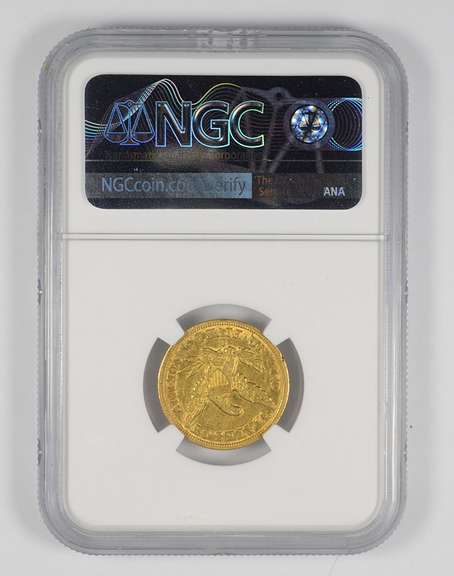 AU55 1849-C $5.00 Liberty Head Gold Half Eagle - Graded NGC