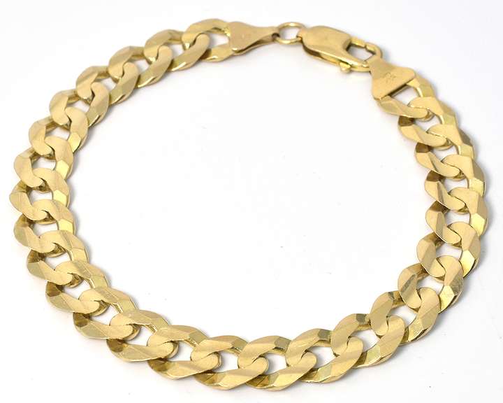 Heavy Cuban-Link Bracelet in 14KT Yellow Gold
