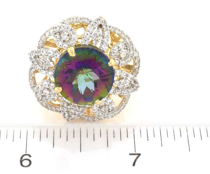 Darling Mystic Topaz & White Topaz Ring in Vermeil