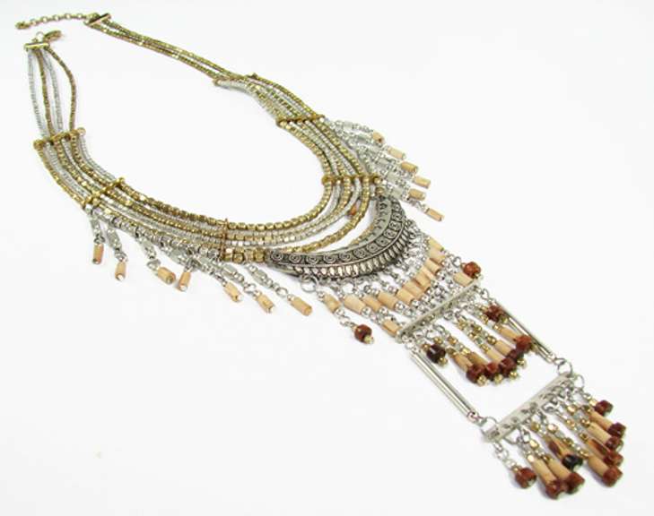 Very Charming Beaded Ethnic Art & Craft Necklace