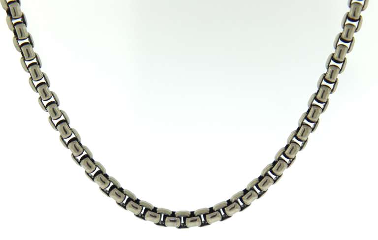 Chic Silver David Yurman Medium Box Link Chain
