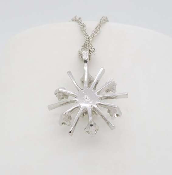 Starburst Diamond Pendant Necklace
