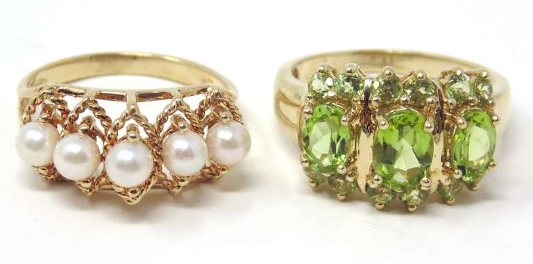 Wonderful Big Group Lot of Gemstone Rings