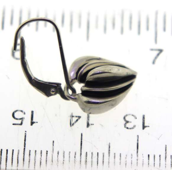 Sterling Silver Heart Drop Earrings