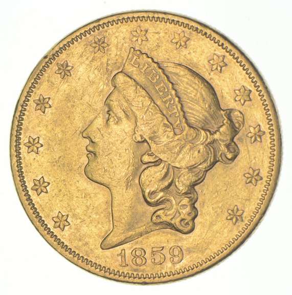 1859 $20 Liberty Head Gold Double Eagle