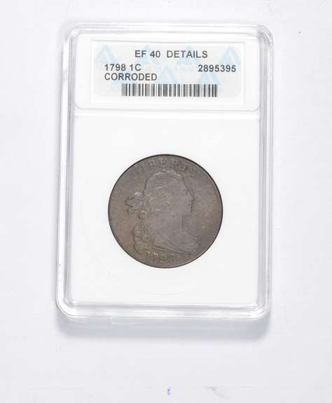 EF40 Details 1798 Draped Bust Large Cent - ANACS Graded