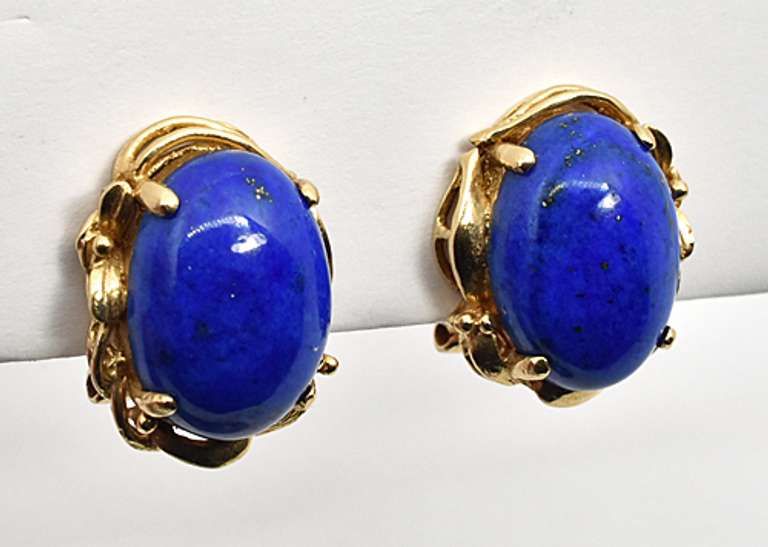 Delightful Pair of Lapis Earrings