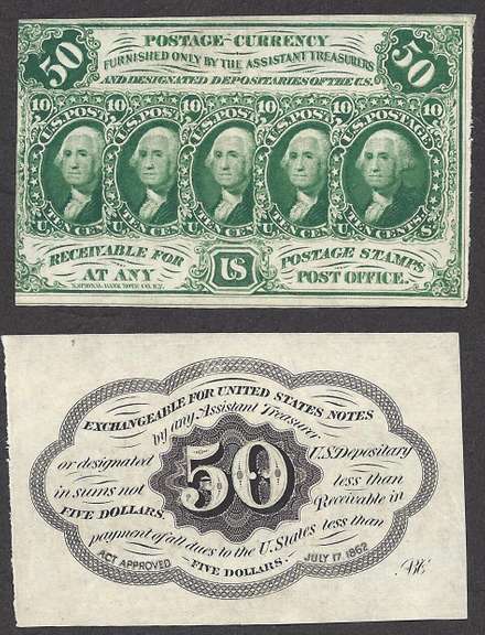 50 cent Fractional Ist Issue Fr. 1312 Choice New