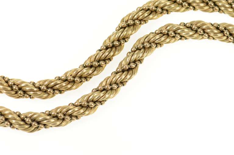 Gold Filled 6.1mm Thick Rope Ball Chain Twist Link Necklace