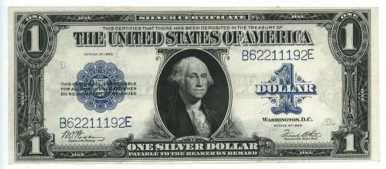 Crisp Uncirculated 1923 Large Size $1 Silver Cert