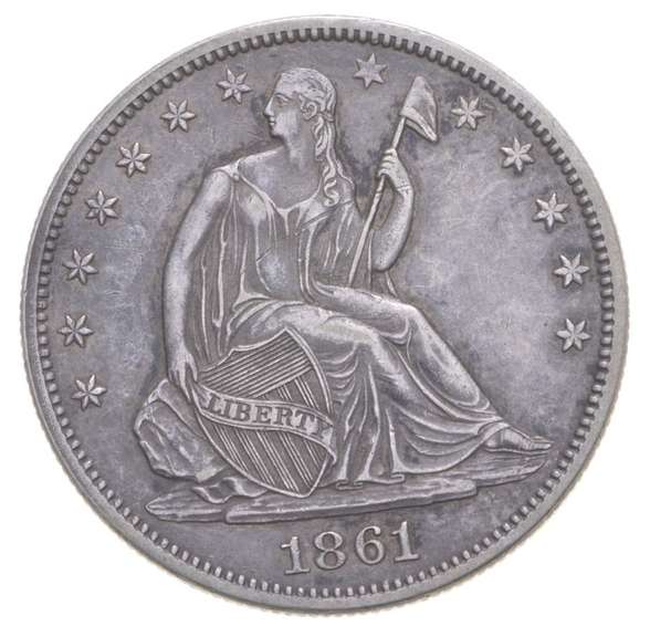 1861 Seated Liberty Half Dollar