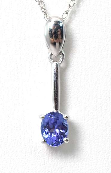 Vibrant Iolite Necklace in 14KT White Gold