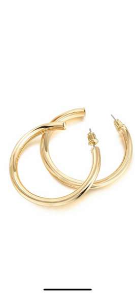 Large Trendy Gold Hoops