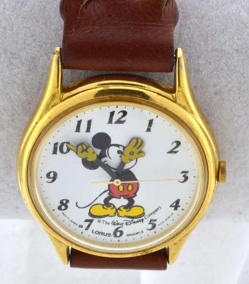 Mickey Mouse Watch With Braided leather Strap