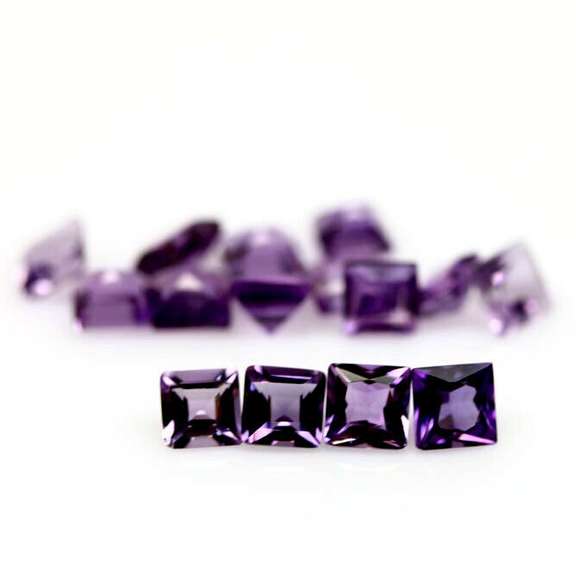 Amazing 4.57ct matched bright purple Amethyst set