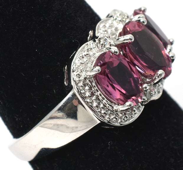 Mesmerizing Pink Tourmaline Ring in White Gold