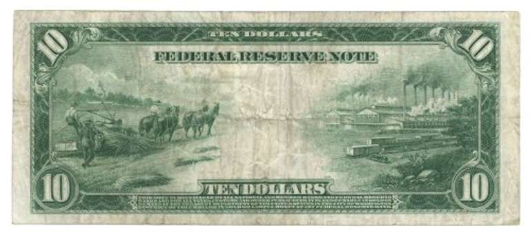 Nice 1914 Series $10 Large Size Federal Res Note (7-G)