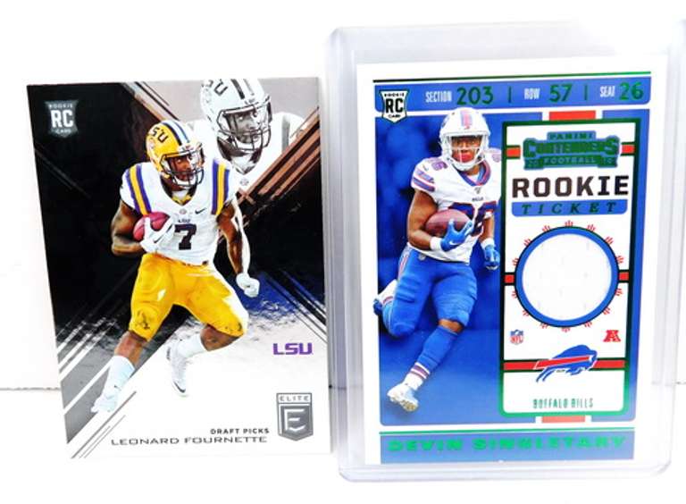 2 Football Rookie Cards, Singletary and Fournette