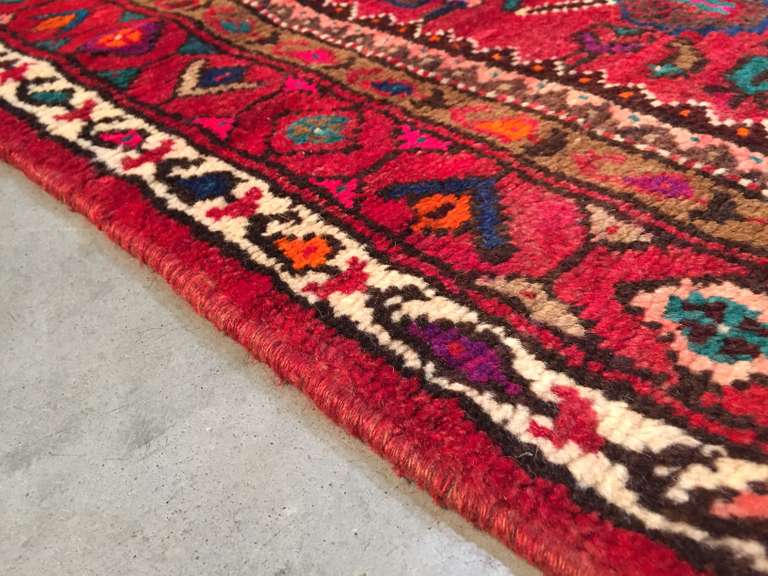 MAGNIFICENT PERSIAN HAMEDAN RUG 4'.8"X9'.1