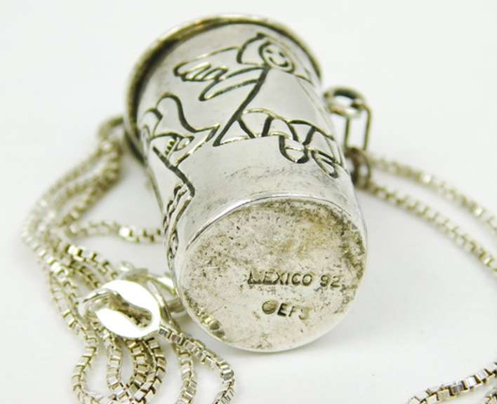 Sterling Angel Wishes Box Pendant & Chain