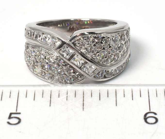 Dazzling CZ Band in 14KT White Gold