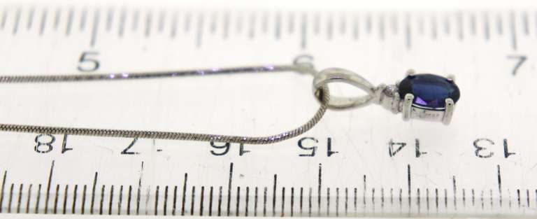Fantastic Blue Sapphire & Diamond Accent Necklace