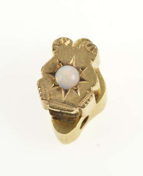 10K Yellow Gold Victorian Natural Opal Slide Bracelet Charm/Pendant