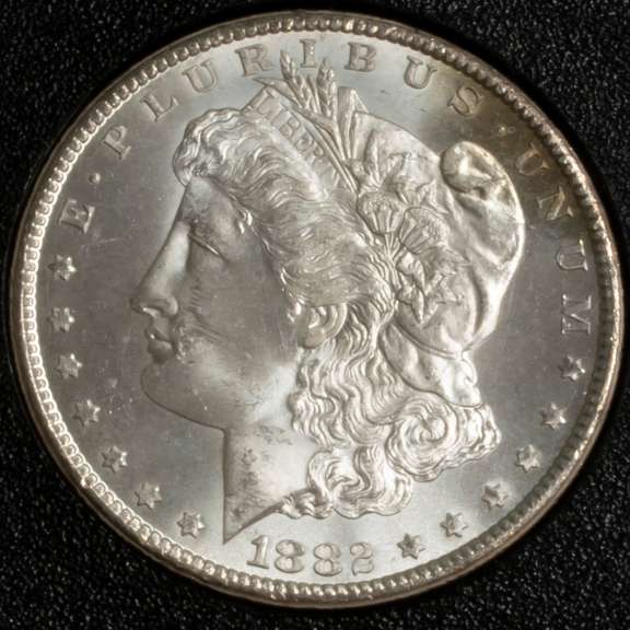 1882 CC Frosty White Unc GSA Morgan Dollar