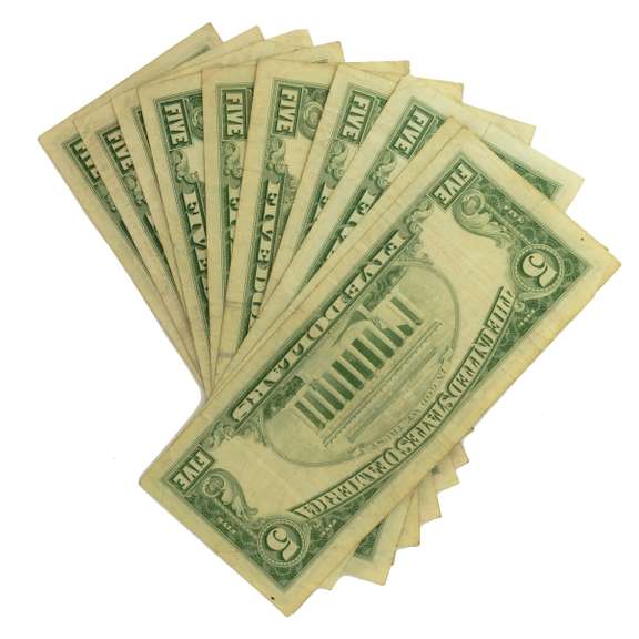 10 Clean  $5 Red Seal  US Notes
