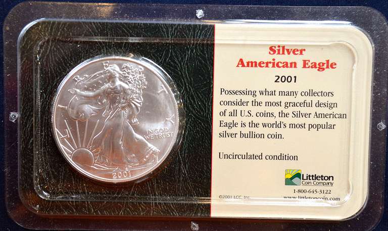2001 Silver Eagle in Holder