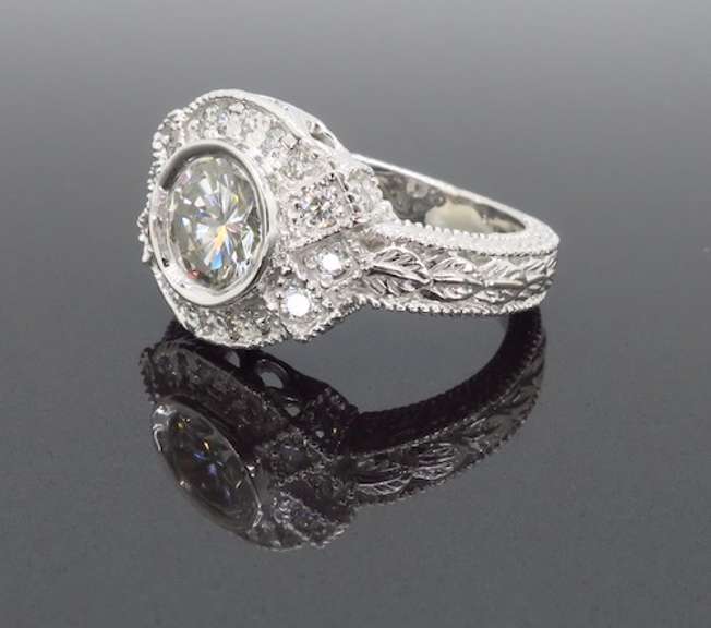 Vintage Inspired 1.27CTW Diamond Ring