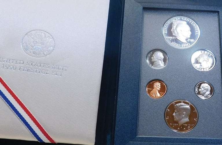 1990 Prestige Set, w/PRF Silver Dol.