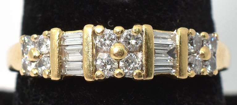 Shiny Diamond Band Ring in 14KT Yellow Gold