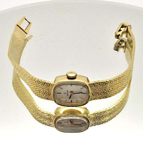 LADIES 14 KT GOLD OMEGA WATCH
